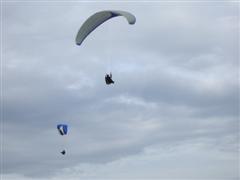Wayne and Geoff flying above Corndon.