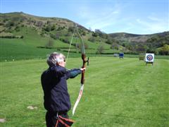 Geoff doing archery.