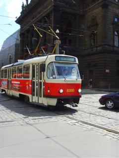 Tram in Prague.