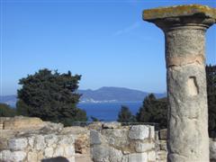 Sea and ruins.