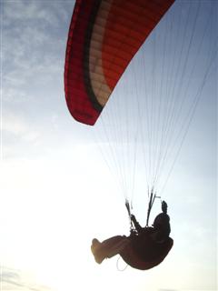 Felix flying at Santa Brigida.