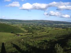 Looking at the Mynd from Norbury Hill.