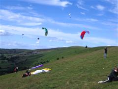 Crowds flying on the Mynd on Saturday 20th June.