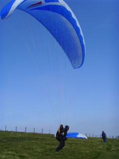 Me taking off from Corndon. Thanks to Wayne for the photo.