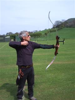 Geoff doing archery.