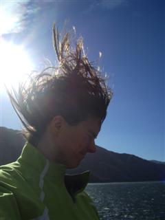 Visiting the Susqueda dam on a very windy day.