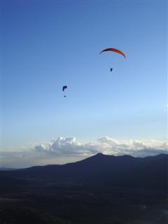 Geoff and Marc high over St Brigida