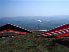 Hang gliders on Bache