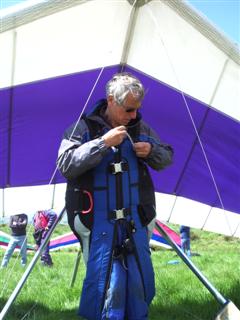 Geoff getting ready at Llangollen.