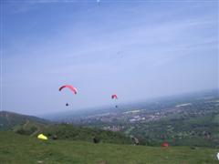 Gliders flying at the Malverns
