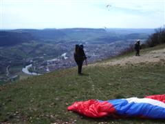Me standing on launch at Millau.