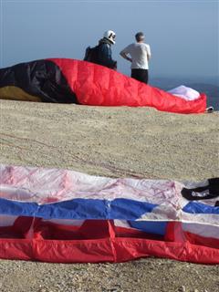 Nani and Geoff on launch at Santa Brigida